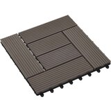  Pločice za trijem 11 kom WPC 30 x 30 cm 1 m² tamnosmeđe | shoptok.hr