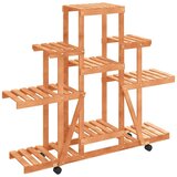  Stalak za cvijeće s kotačima 110x25x101 cm od masivne jelovine | shoptok.hr
