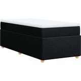 vidaXL Krevet s oprugama i madracem crni 100 x 200 cm od tkanine | shoptok.hr