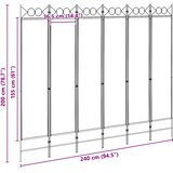 Razdjelnik prostora s 6 panela Bež 240 x 200 cm Tkanina | Eponuda.ba
