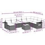  9-dijelni set vrtnih sofa od poliratana s jastucima sivi | shoptok.hr