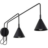 Sollux Lighting Stenska svetilka NOX 2 črna s stikalom, (5000284917) | Shoptok.si