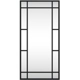 Zidno ogledalo crno 30 x 60 cm pravokutno željezno | Shoptok.si