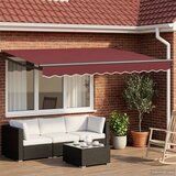  Električna retraktabilna tenda Burgundska crvena 3,5 x 2 m | shoptok.hr