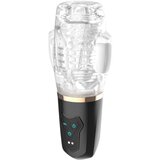 Funny Me Rocket Cup - usisno-vibrirajući masturbator (prozirno-crni) | shoptok.hr
