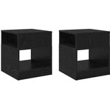  Stranska miza 2 pcs Črna Orehovina 40,5 x 40 x 45 cm, (5000201718) | Shoptok.si