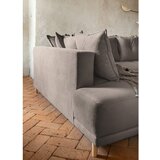 Miuform Svjetlo smeđa sklopiva kutna garnitura od samta (s lijevim kutom/u obliku slova "U") Lazy Lukka – | shoptok.hr