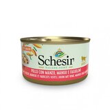 Schesir Salad konzerva za mačke - Pile, govedina, mango i grašak 85g Cene