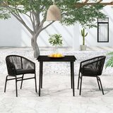  3-dijelni vrtni blagovaonski set crni | shoptok.hr