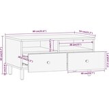 vidaXL Stolić za kavu 80 x 54 x 40 cm od masivnog drva bagrema | shoptok.hr