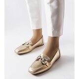 Gemre Golden moccasins with rhinestones Marechal | Shoptok.si
