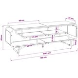  TV stalak 140 x 36 x 45 cm Hrast sonoma Konstruirano drvo - Hrast sonoma 140 x 36 x 45 cm | shoptok.hr