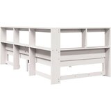  Krevet s regalom za knjige bez madraca bijeli 75x190cm borovina | shoptok.hr
