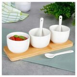 Vilde 139687 -Set od tri cinije sa kasikama - Beli