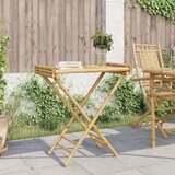  Sklopivi stol s pladnjem 70,5 x 42,5 x 80 cm od bambusa | shoptok.hr