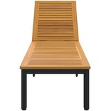  Ležaljka za sunčanje Crna 200 x 55 x 35 cm Čvrsto drvo akacije | shoptok.hr