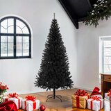  Umjetno božićno drvce sa stalkom crno 180 cm PVC | shoptok.hr