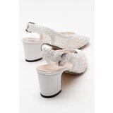 LuviShoes LOPA White Knitted Women's High Heel Shoes | Shoptok.si