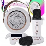 Bluetooth 5.3 LCD karaoke zvučnik 2x mikrofon LED RGB FM