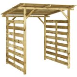  Vrtna kućica - Vrtno spremište za drva od impregnirane borovine - Smeđa 180 x 180 x 189 cm 2 bočna zida | shoptok.hr