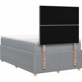  Boxspring krevet s madracem Svjetlosiva 120 x 190 cm Tkanina | shoptok.hr