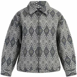 DreiMaster Vintage Prehodna jakna kremna / golobje modra / dimno-siva