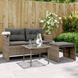 Maison Chic Seti vrtnega pohištva - Vrtna garnitura - Vrtni pohištvo set 3-delna z blazinami siv poli ratan, (21815782) | Shoptok.si