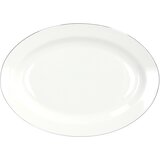 Tognana Ovalni plitki tanjir Madison Platinum Band, 31 cm, Beli Cene