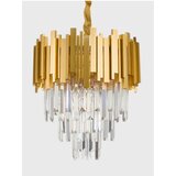 Nova Luce Metalna viseća svjetiljka u zlatnoj boji s kristalnim sjenilom ø 40 cm Grane – | shoptok.hr