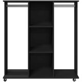  Ormar s kotačima crni 102 x 38 x 110 cm od konstruiranog drva | shoptok.hr