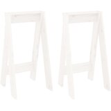  Stolci 2 kom bijeli 40 x 40 x 75 cm od masivne borovine | shoptok.hr