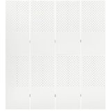 Sobna pregrada s 4 panela bijela 160 x 180 cm čelična | shoptok.hr