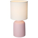 Candellux Lighting Rožnata namizna svetilka s tekstilnim senčnikom (višina 32 cm) Iner – Cene