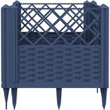  Vrtna sadilica s klinovima plava siva 43,5x43,5x43,5 cm PP | shoptok.hr