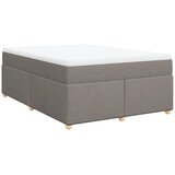  Krevet s oprugama i madracem smeđesivi 140 x 190 cm od tkanine | shoptok.hr
