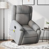 vidaXL Električni masažni naslonjač na podizanje tkanina svjetlosivi | shoptok.hr