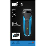 Braun brivnik Series 3 310BT s priponko za obrezovanje brade za mokro ali suho uporabo, modra | Shoptok.si