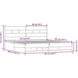 vidaXL Metalni okvir kreveta bez madraca boja hrasta sonome 180x200 cm | shoptok.hr
