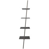  Naslanjajuće police s 4 razine crne 64 x 34 x 150,5 cm | shoptok.hr