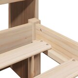 vidaXL Krevet s regalom za knjige bez madraca 150 x 200 cm od borovine | shoptok.hr