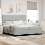 s opruga kutije Svijetlo siva 200 x 200 cm Baršun | shoptok.hr