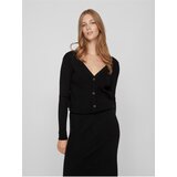 Vila Black Women's Ribbed Cardigan Comfy - Ladies | shoptok.hr