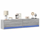 Maison Chic Stenska TV omarica - TV stojalo - Televizijska omarica z LED lučkami siva sonoma 180x31x38 cm, (21700363) | Shoptok.si
