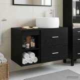  Set namještaja za kupaonicu 2 kom. Crni hrast Konstruirano drvo Crna 49,5 x 44,5 x 80 cm Cijene