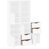  Bočni ormarići 5 kom ODDA bijeli 40x24x79 cm puno drvo bor | shoptok.hr