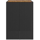  Vrtni barski stol s drvenom pločom crni 105x80x110 cm poliratan | shoptok.hr