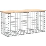  Vrtna klupa gabionskog dizajna 83x31,5x42 cm masivna borovina | shoptok.hr