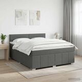  Boxspring krevet s madracem Tamnosiva 140 x 200 cm Tkanina 200 x 140 x 88 cm | Shoptok.si