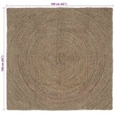  Tepisi za područja Siva 160 x 160 cm Juta | shoptok.hr