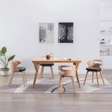 Furnova Jedilni stoli 4 kosi črni ukrivljen les in umetno usnje, (21950351) | Shoptok.si